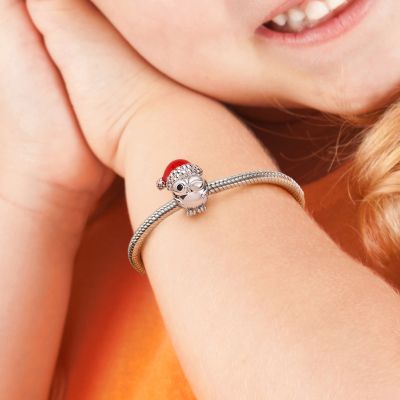 Owl with Santa Hat Charm