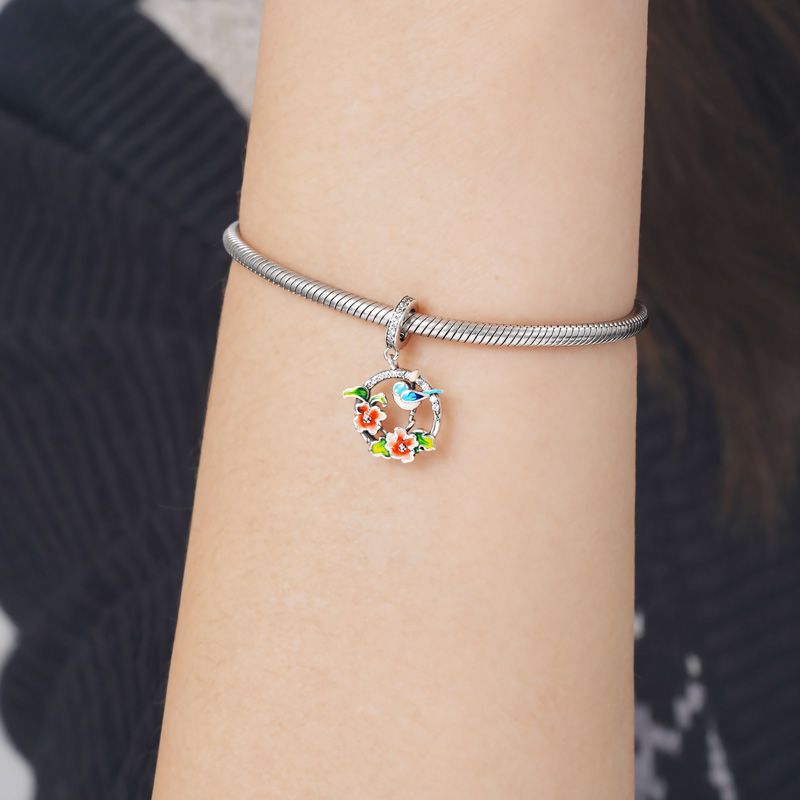 Bird & Flowers Pendant