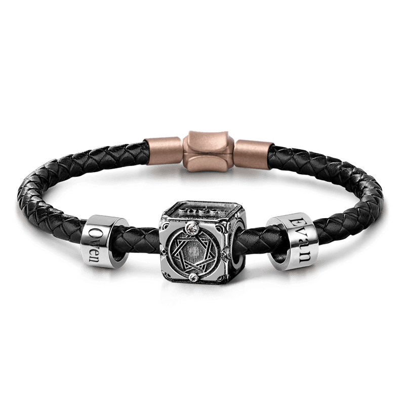 Sword and Skeleton & Customized Charms Bracelet