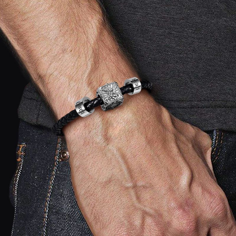Sword and Skeleton & Customized Charms Bracelet