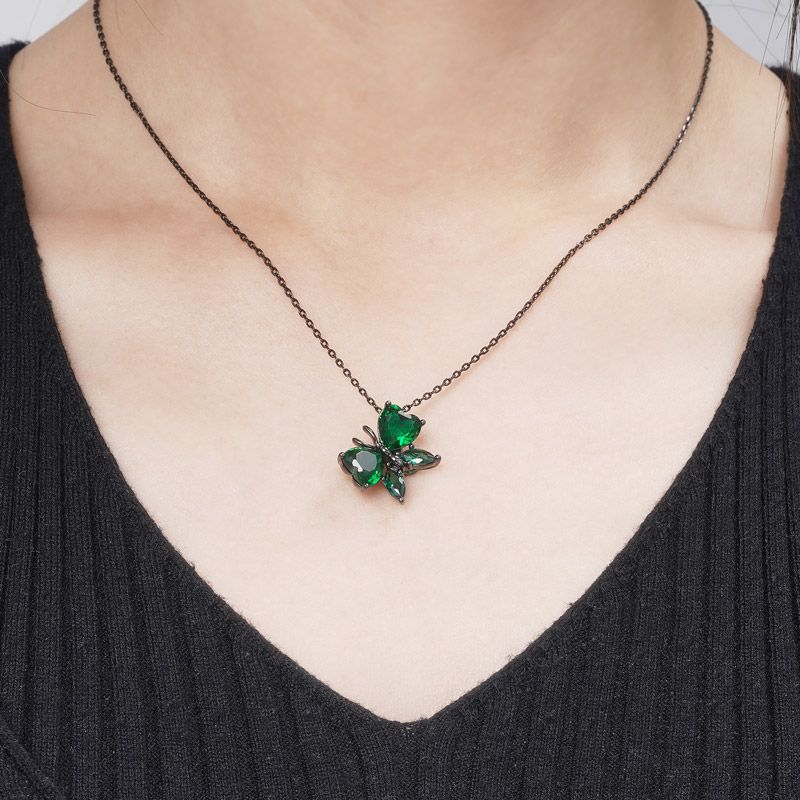 Green Butterfly Necklace