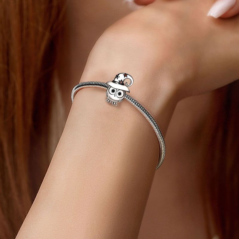 Owl with Witch Hat Charm