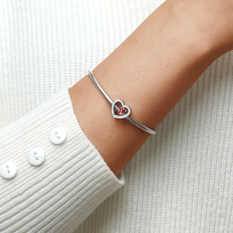 Christmas Hat Heart Charm