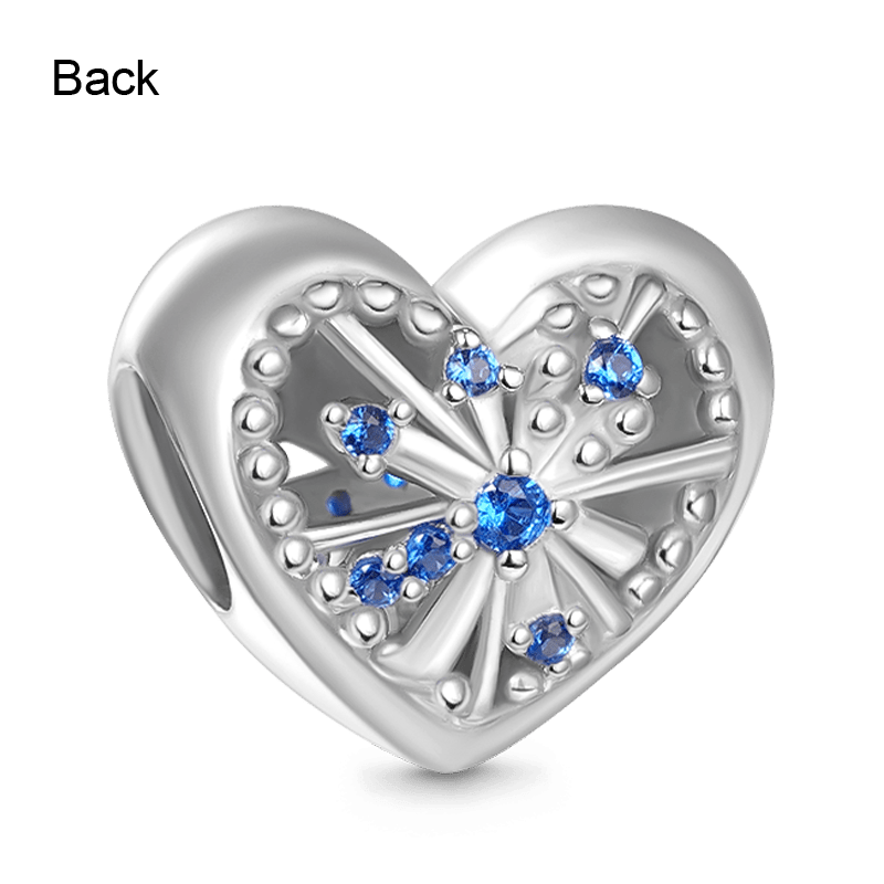 Fireworks Heart Charm