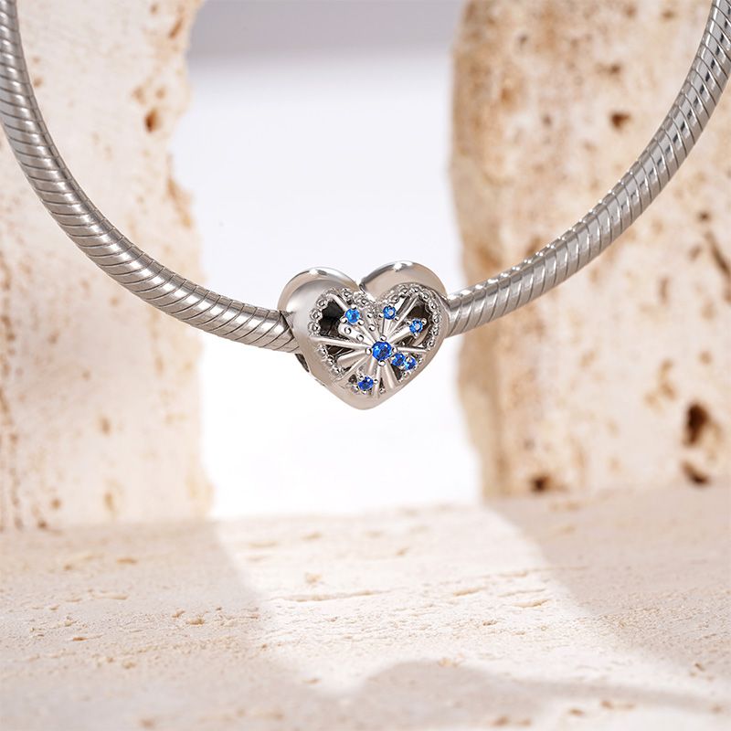 Fireworks Heart Charm