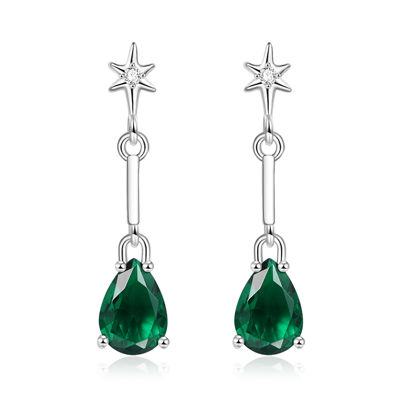 Star Teardrop Dangle Earrings
