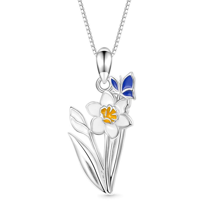 White Narcissus Necklace