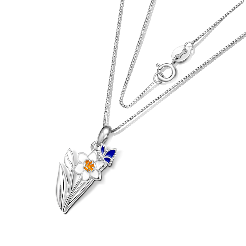 White Narcissus Necklace