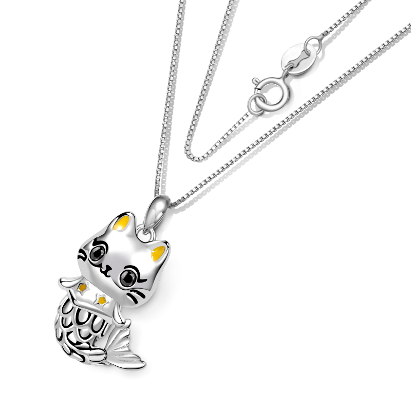 Cat Mermaid Necklace