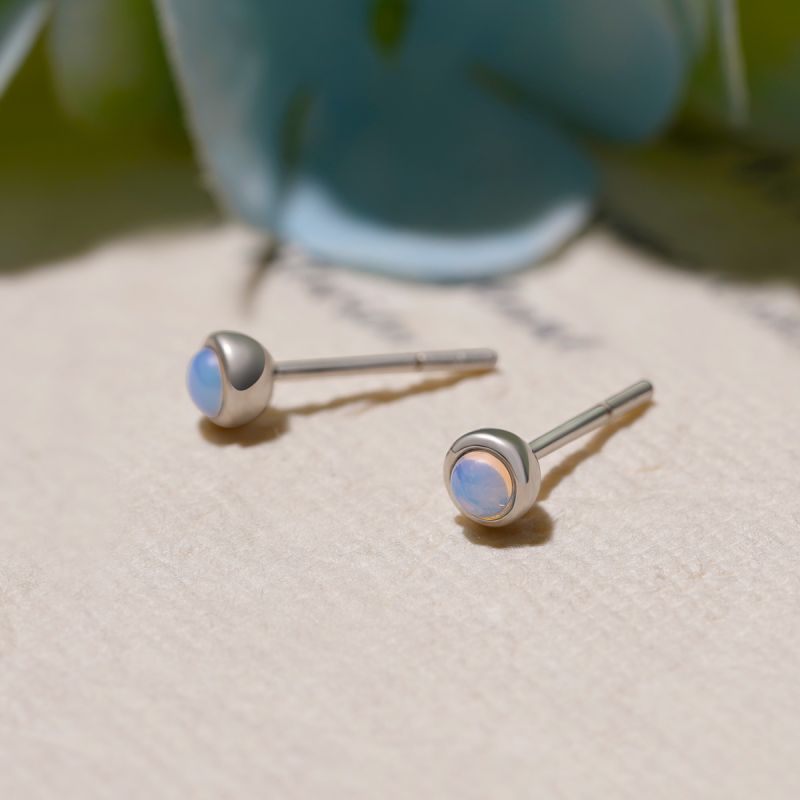 Moonstone Stud Earrings