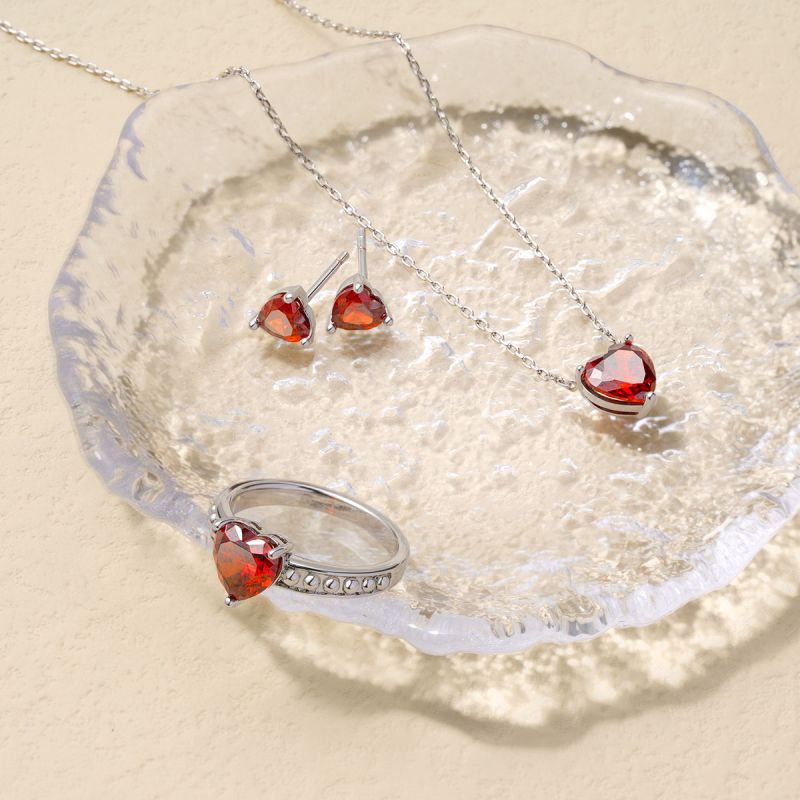 Birthstone Heart Necklace