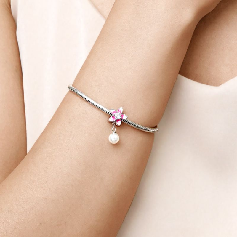 Flower Pearl Charm