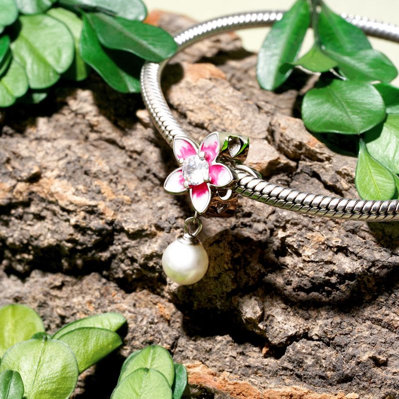 Flower Pearl Charm