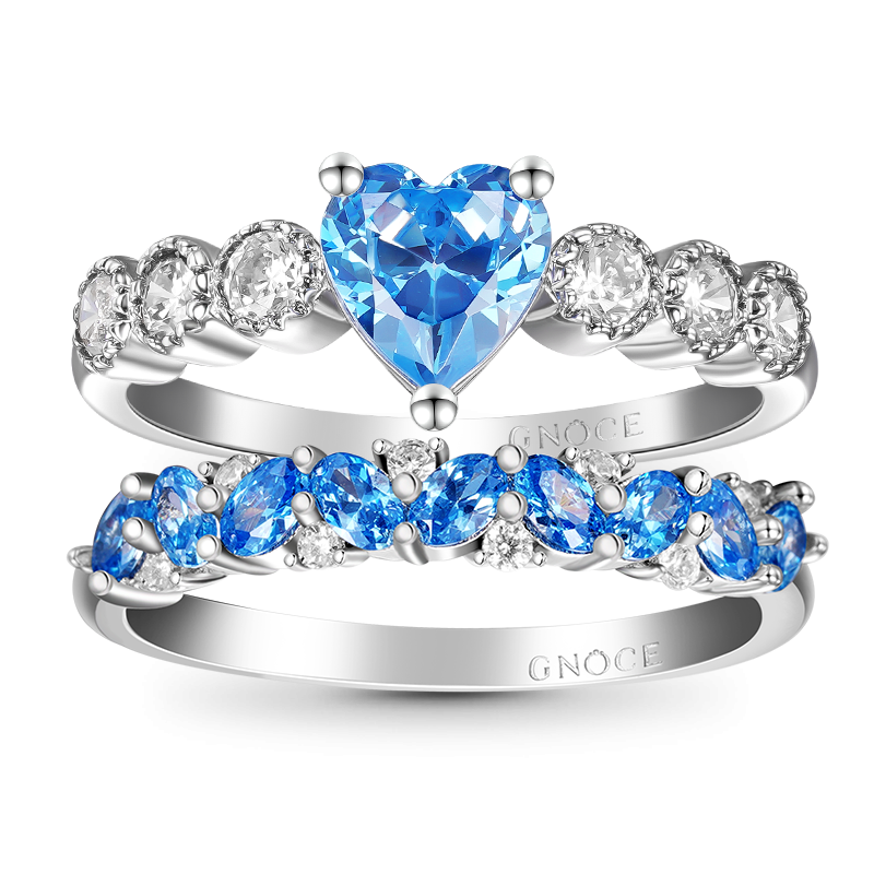 Heart Cut Ring Set