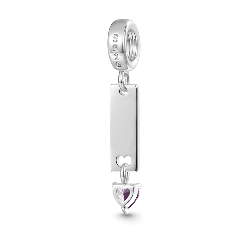 Bar Birthstone Engravable Pendant