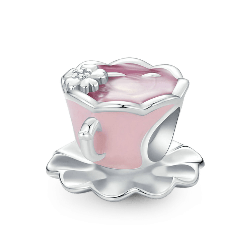 Flower Tea Cup Charm
