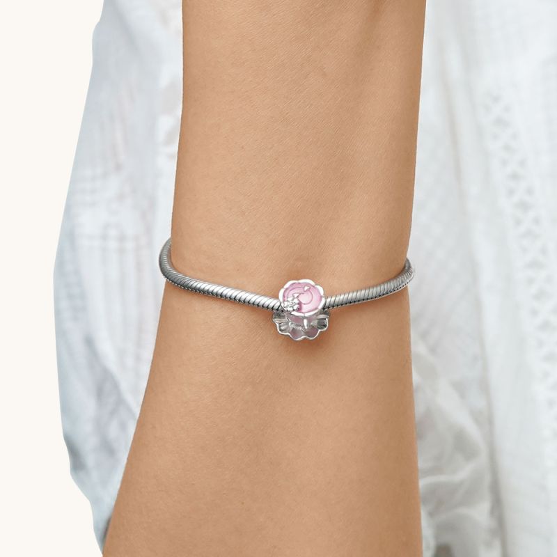Flower Tea Cup Charm
