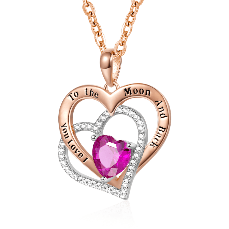 Birthstone Heart Necklace
