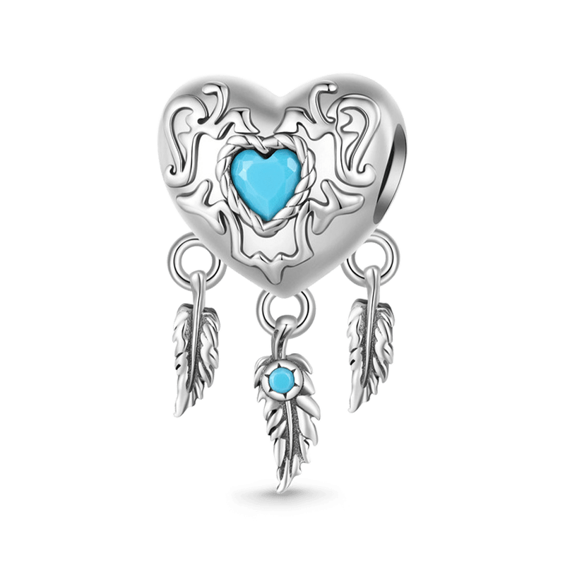 Dream Catcher Heart Charm