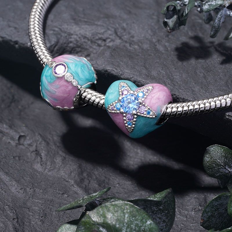 Starfish Heart Charm