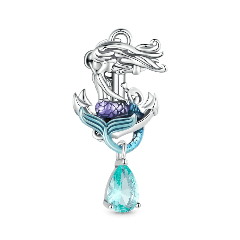 Mermaid on Anchor Charm