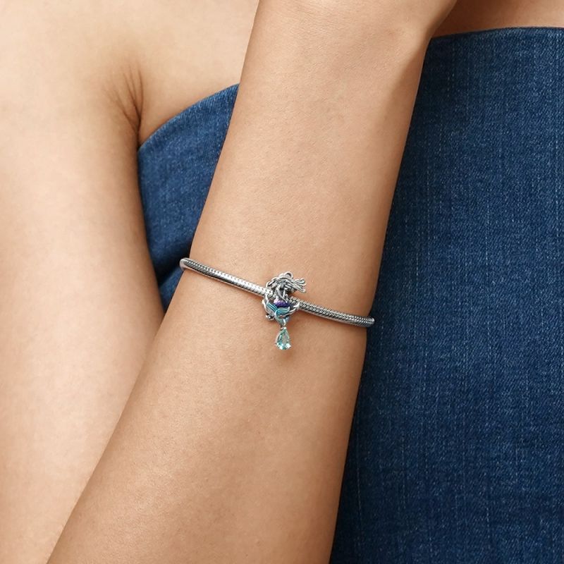 Mermaid on Anchor Charm