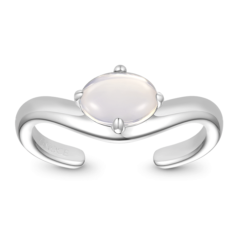 Oval-Shaped Moonstone Ring
