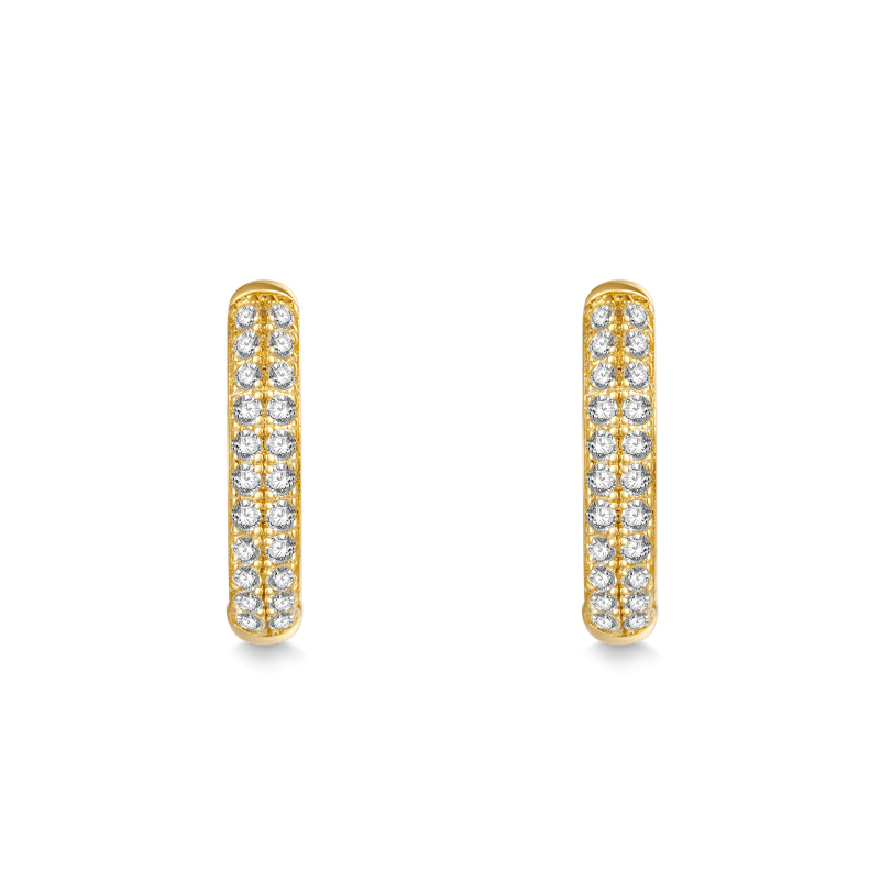 Pave Circle Stud Earrings