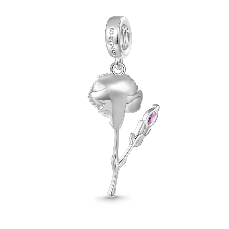 Jan.Birthday Flower Carnation Pendant