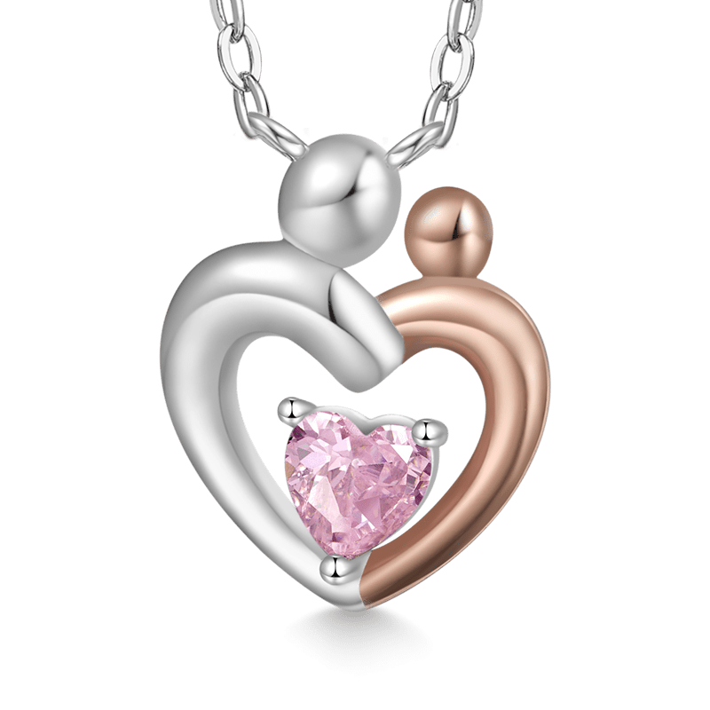 Hugging Birthstone Necklace