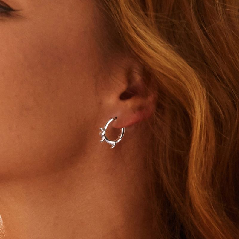 Dachshund Dog Hoop Earrings