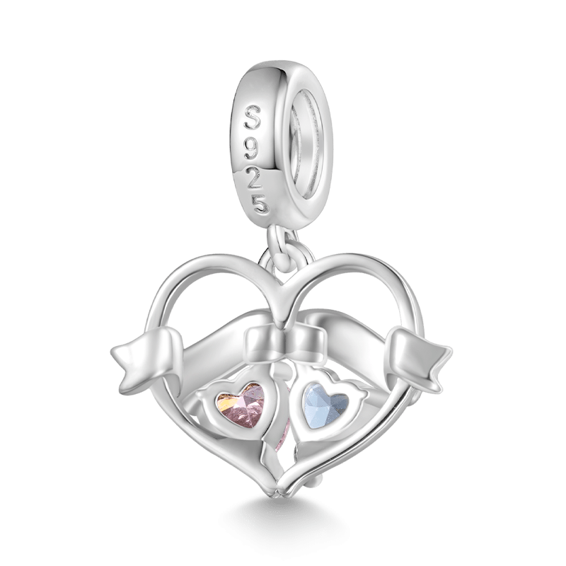 Double Heart Engravable Pendant