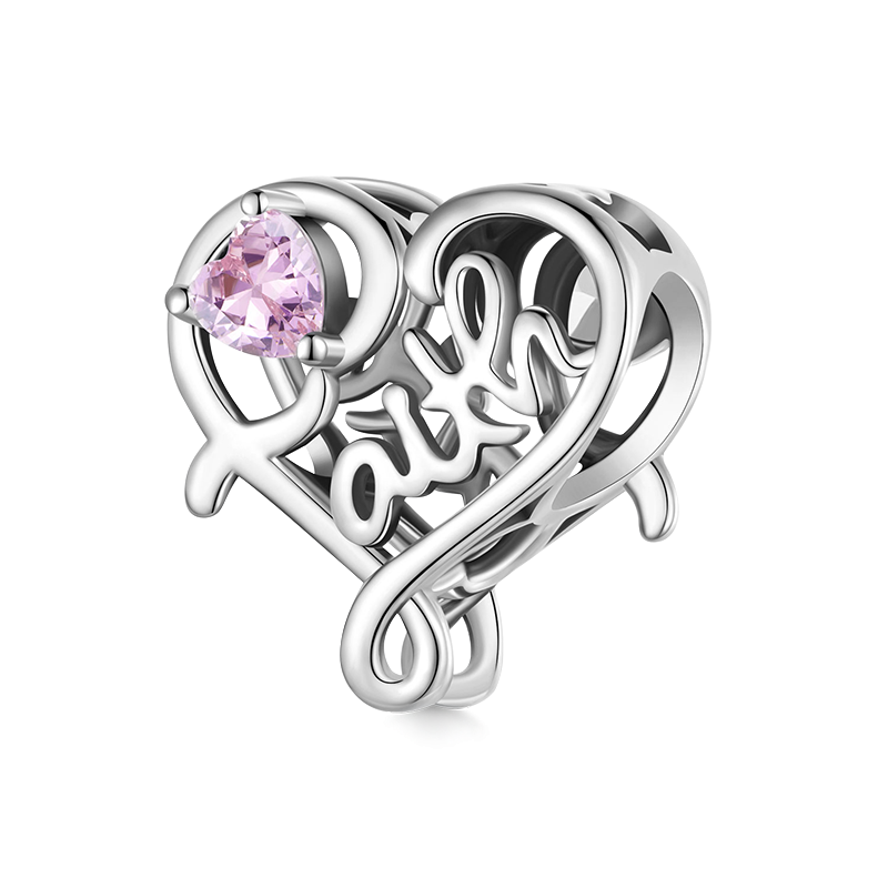 Heart Faith Charm