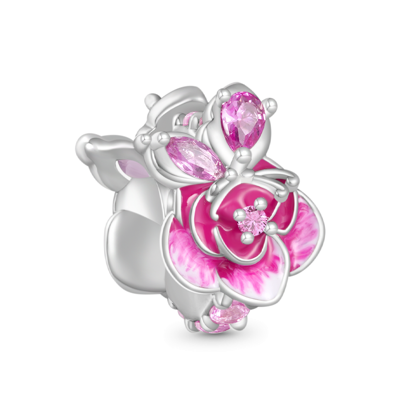Pink Roses Charm
