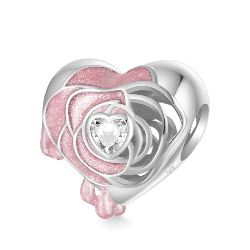 Rose Heart Charm