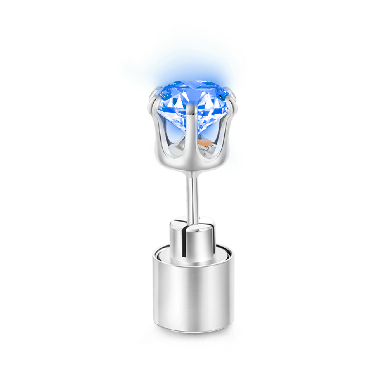 Blue Light-up Stud Earring