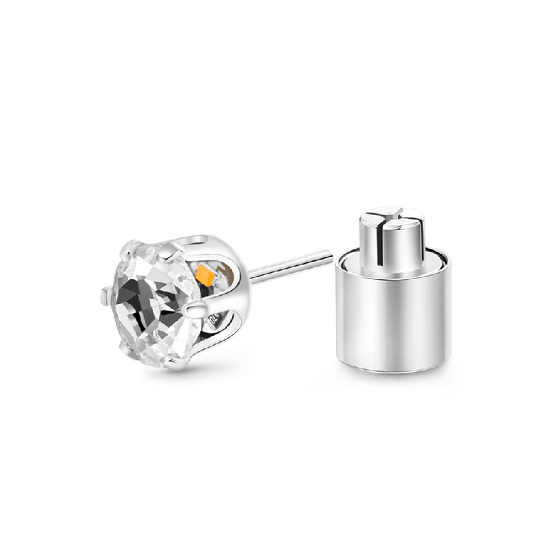 White Light-up Stud Earring