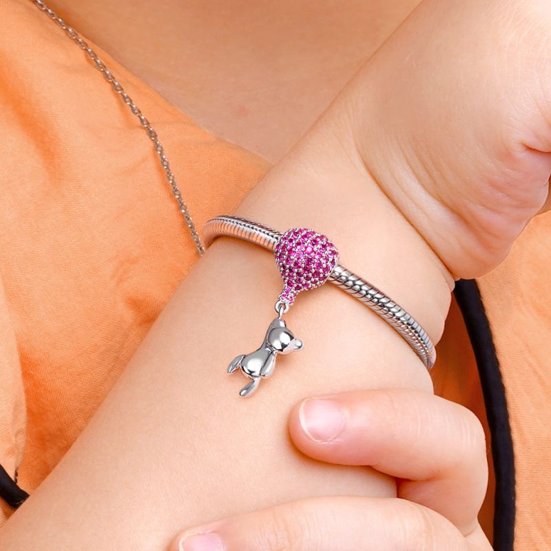 Bear With Balloon Charm