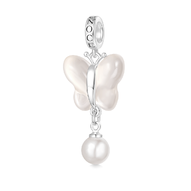 Chalcedony Butterfly Pearl Pendant