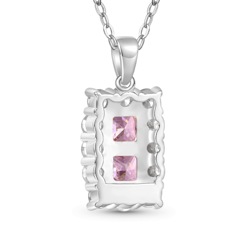 Square Birthstone Necklace