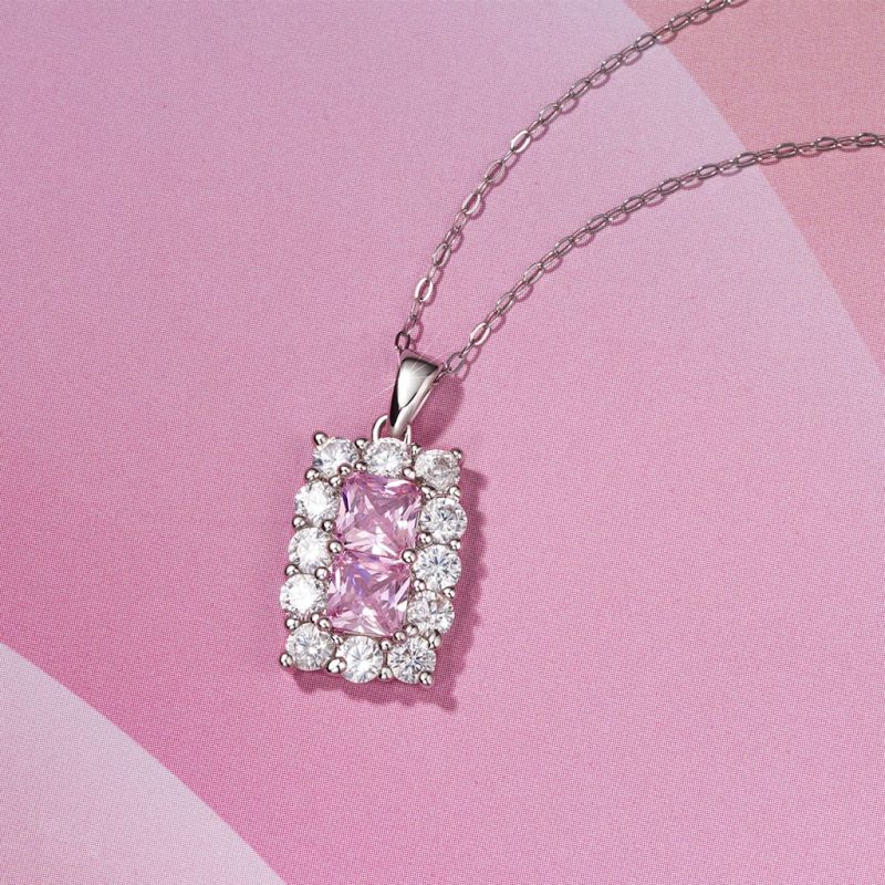 Square Birthstone Necklace