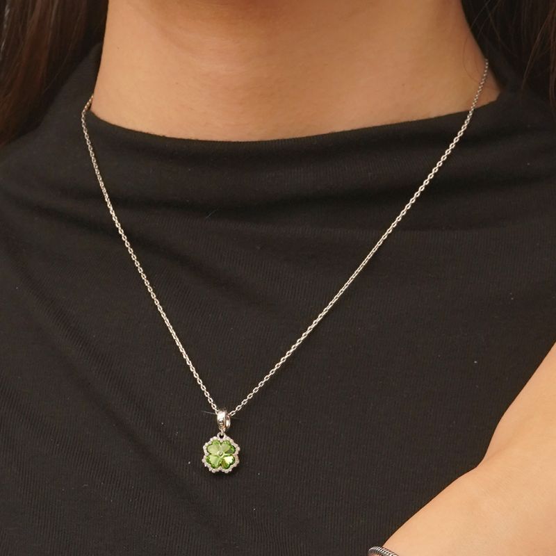Green Four-leaf Clover Pendant