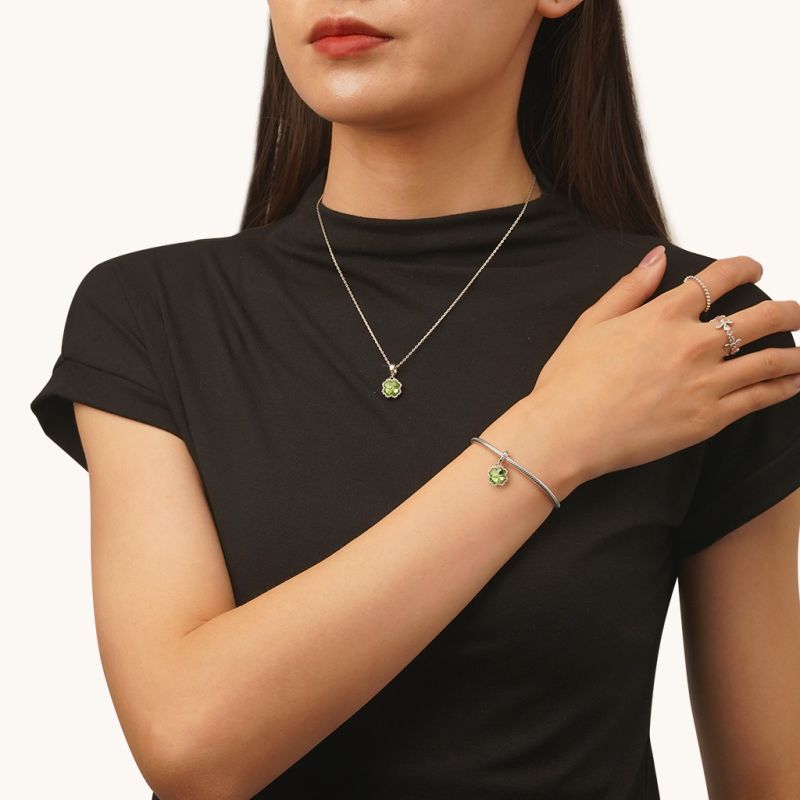 Green Four-leaf Clover Pendant