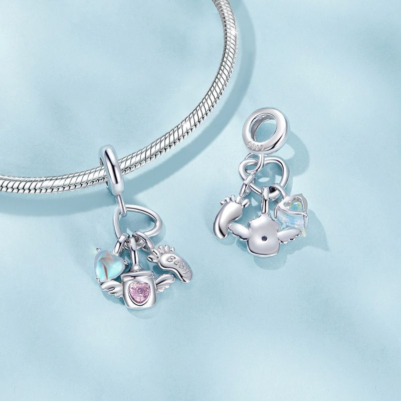 Baby Bottle Triple Pendant