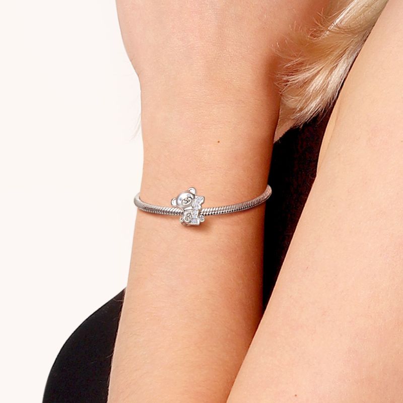 I Love U Little Bear Charm