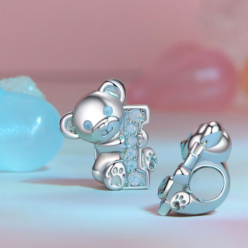 I Love U Little Bear Charm