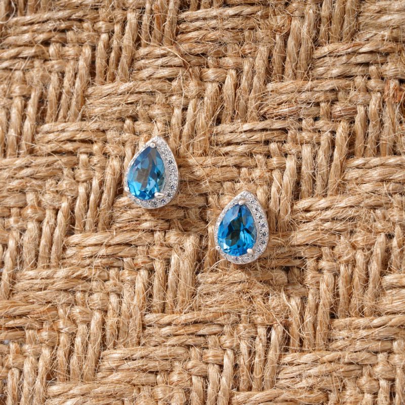 London Blue Topaz Stud Earrings