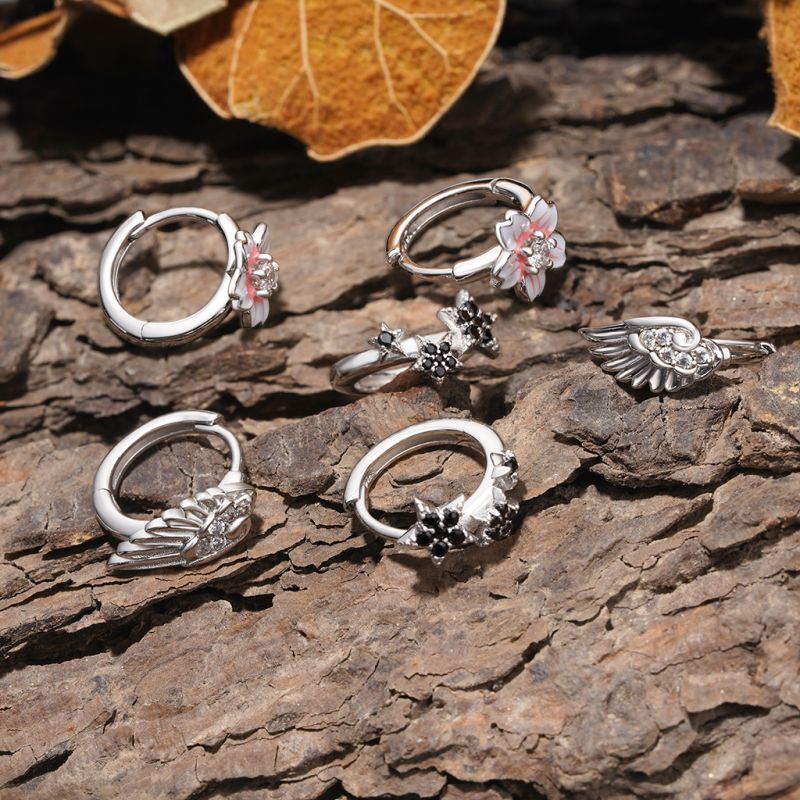 Angel Wing Hoop Earrings