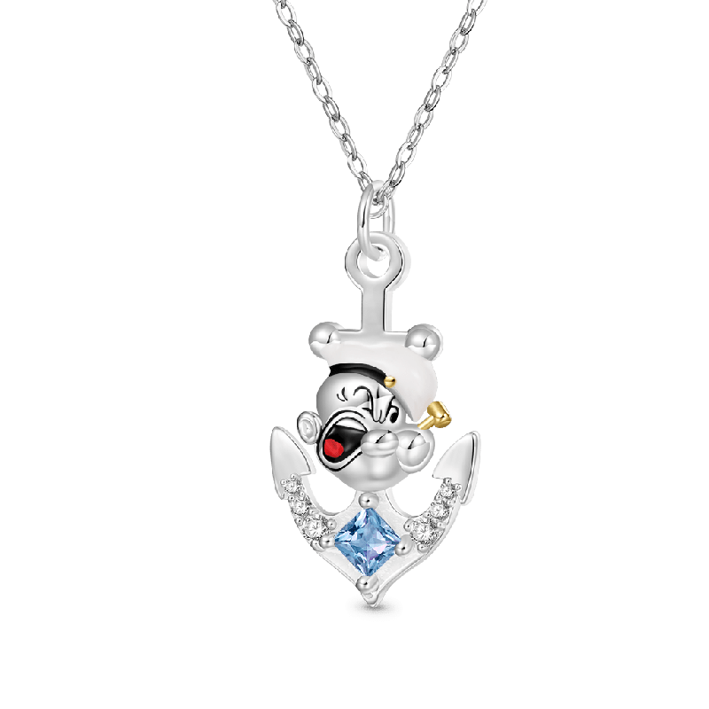 Popeye Anchor Necklace