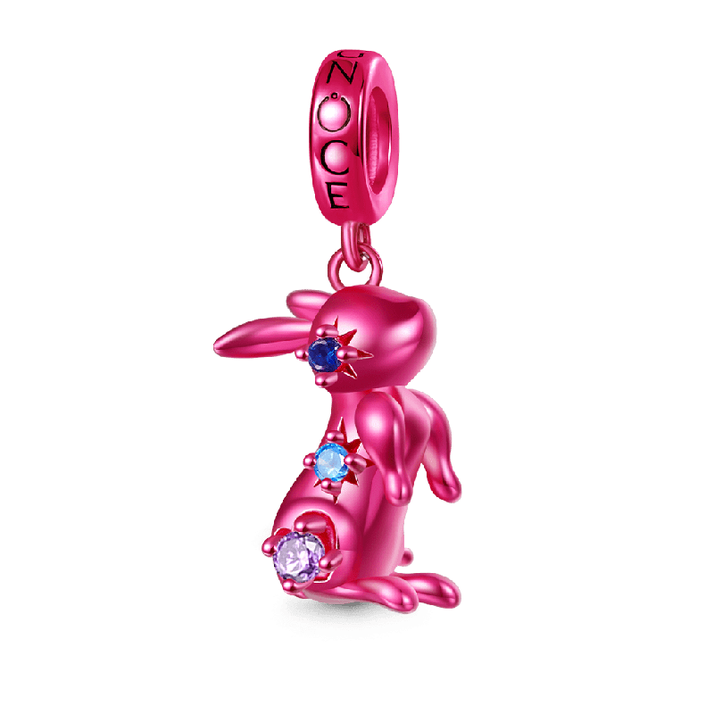 Pink Candy Rabbit Zodiac Pendant